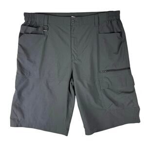 Men's XL Gray Performance Cargo Shorts for Hiking Fishing